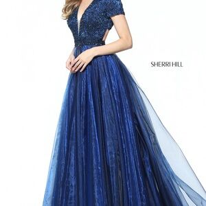 Sherri Hill Magenta Evening Gown